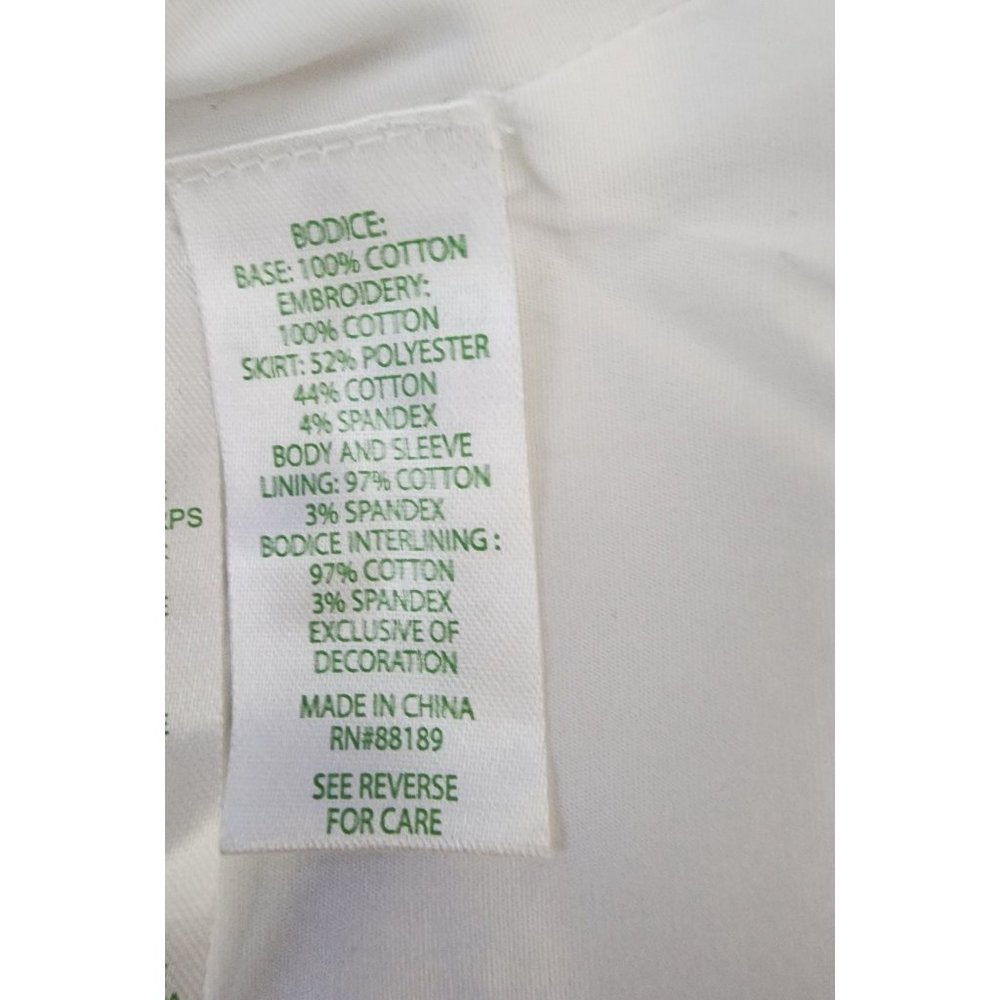 Lilly Pulitzer NWT White Dress Embroidered Eyelet Jazlyn 00 - Picture 7 of 7